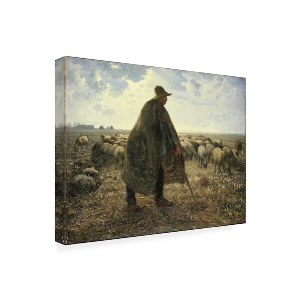 Jean-Francois Millet 'Shepherd' Canvas Art,35x47